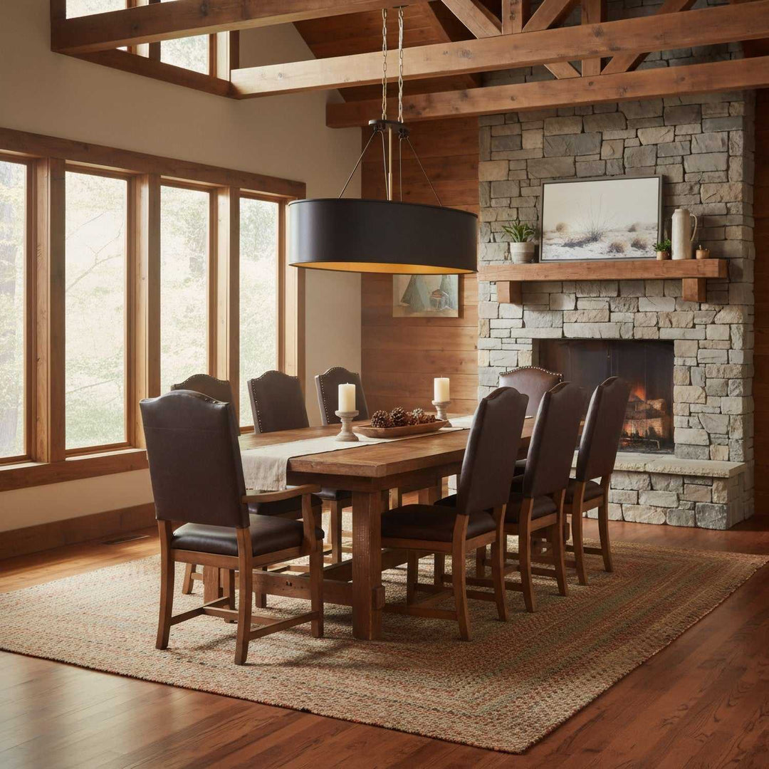 Cannery Five Light Linear Pendant in Dark Bronze / French Gold Varaluz