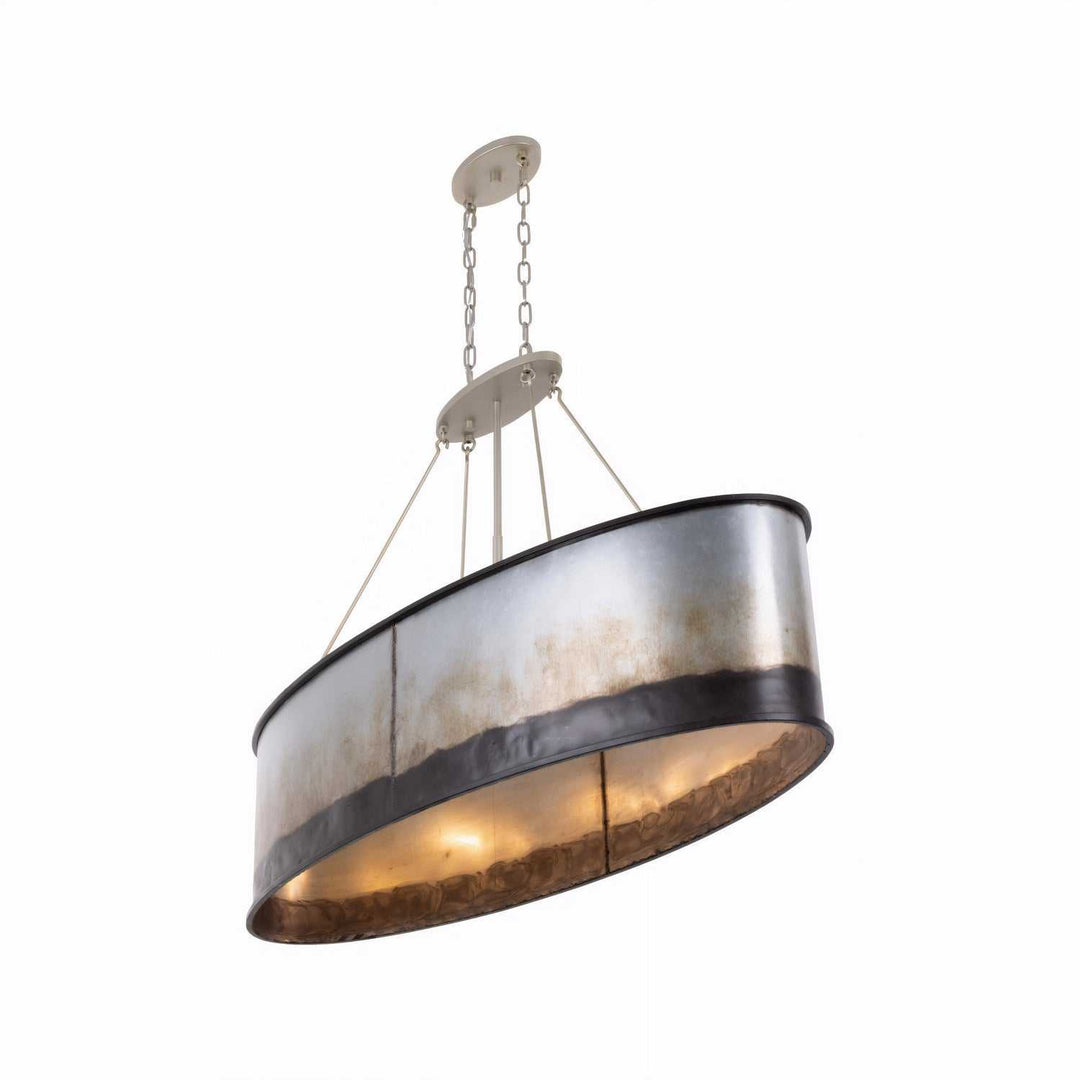 Cannery Five Light Linear Pendant in Ombre Galvanized Varaluz