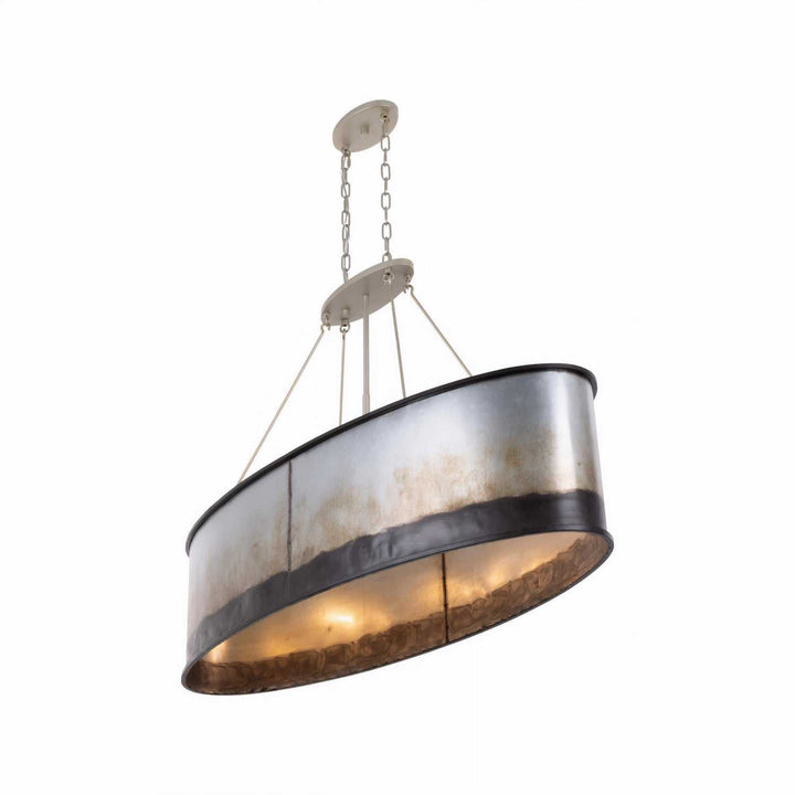 Cannery Five Light Linear Pendant in Ombre Galvanized Varaluz