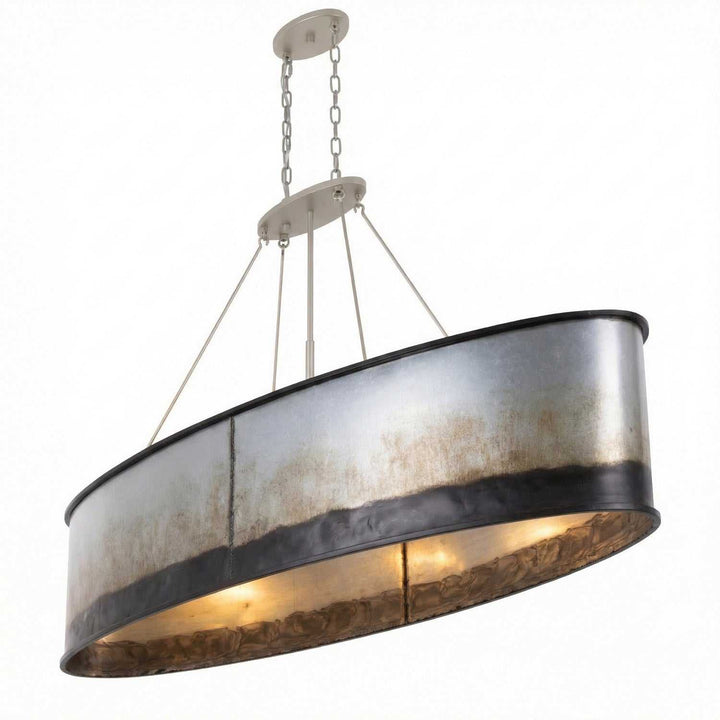 Cannery Seven Light Linear Pendant in Ombre Galvanized Varaluz