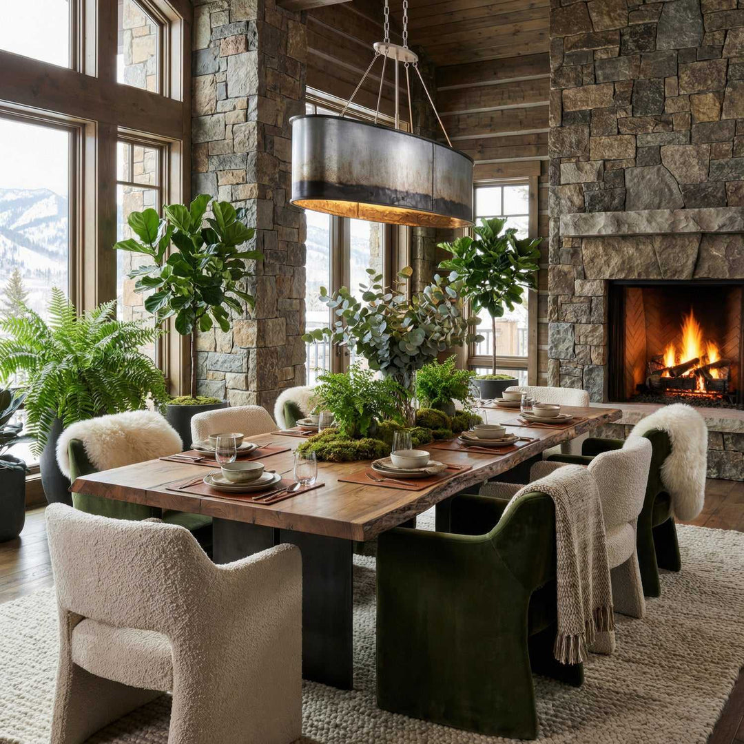Cannery Seven Light Linear Pendant in Ombre Galvanized Varaluz