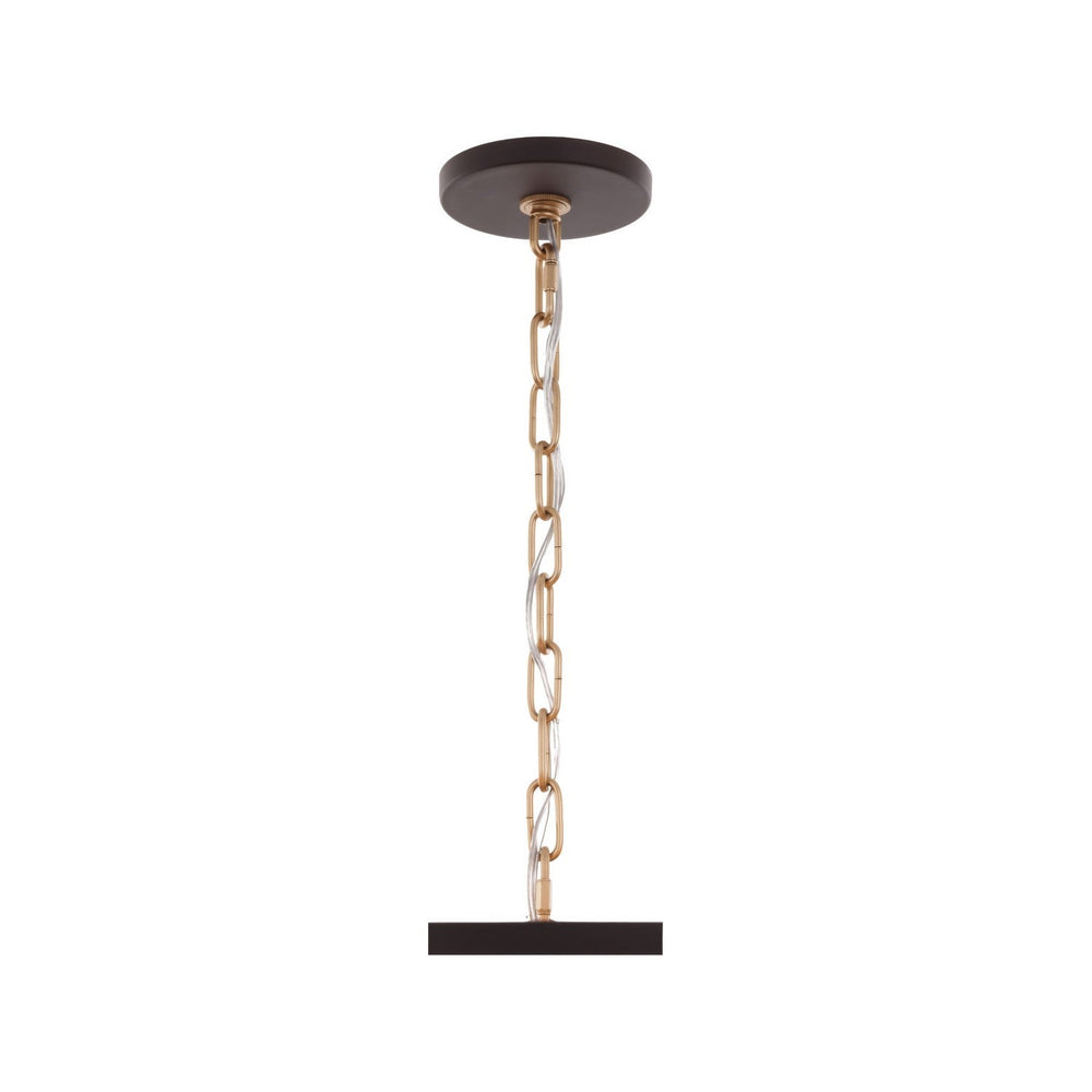 Cannery Four Light Pendant in Dark Bronze / French Gold Varaluz