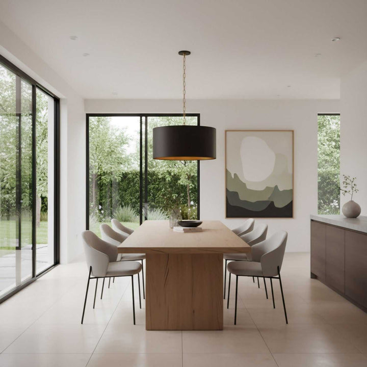 Cannery Four Light Pendant in Dark Bronze / French Gold Varaluz