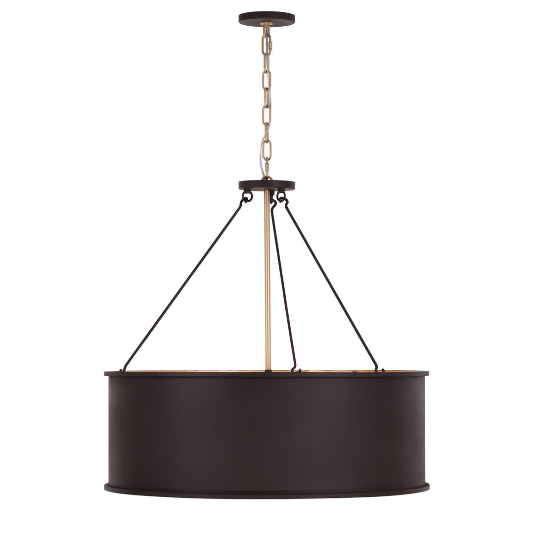 Cannery Five Light Pendant in Dark Bronze / French Gold Varaluz