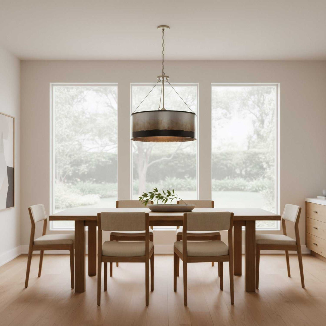 Cannery Five Light Pendant in Ombre Galvanized Varaluz