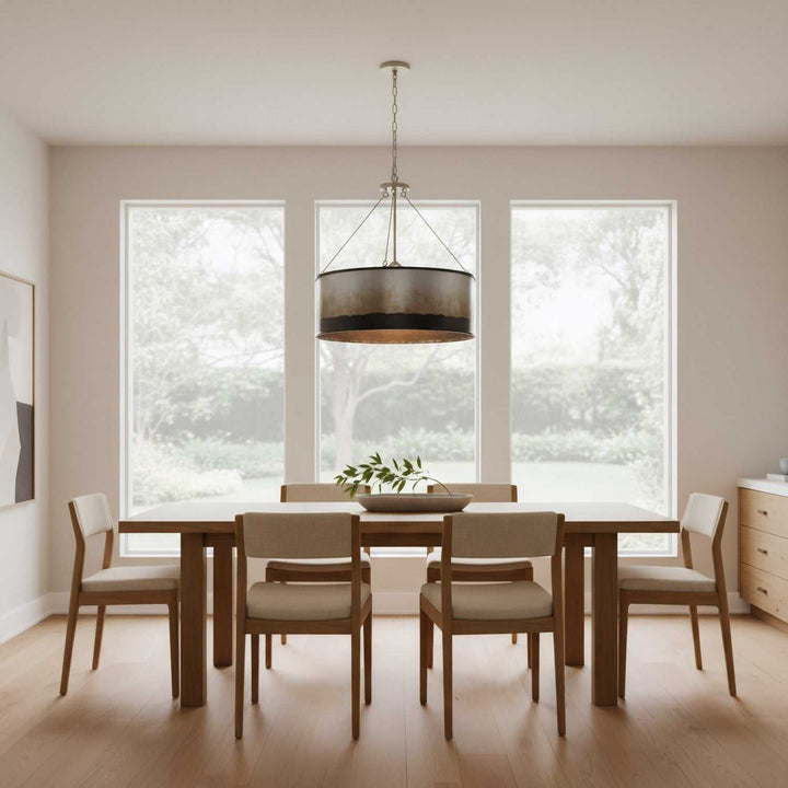 Cannery Five Light Pendant in Ombre Galvanized Varaluz