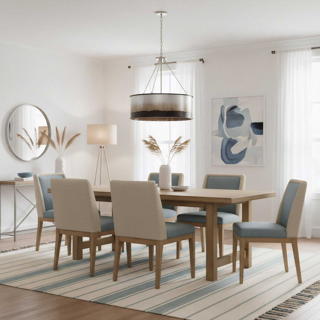 Cannery Five Light Pendant in Ombre Galvanized Varaluz