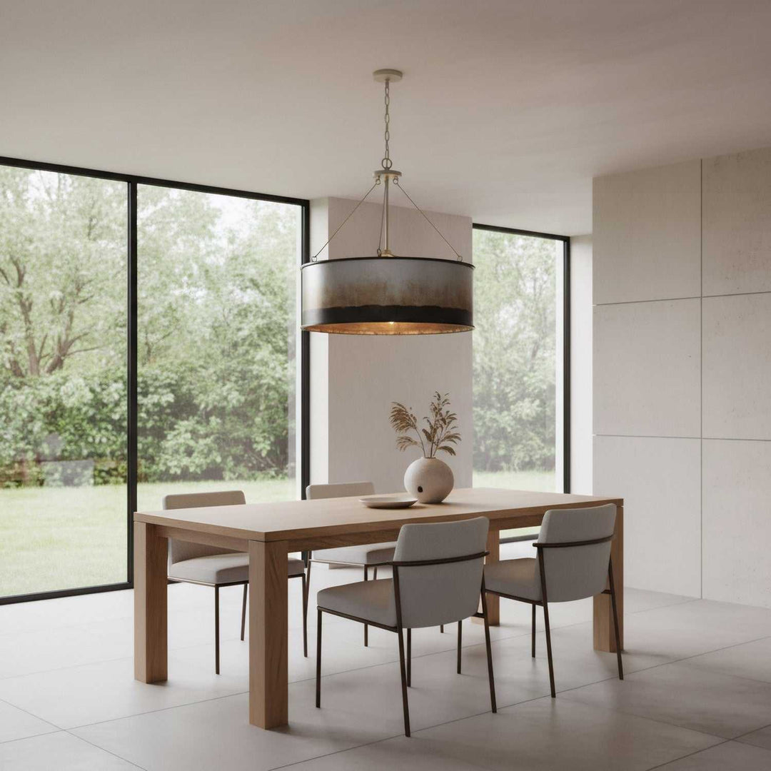 Cannery Five Light Pendant in Ombre Galvanized Varaluz