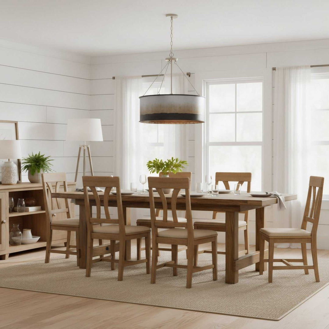 Cannery Five Light Pendant in Ombre Galvanized Varaluz