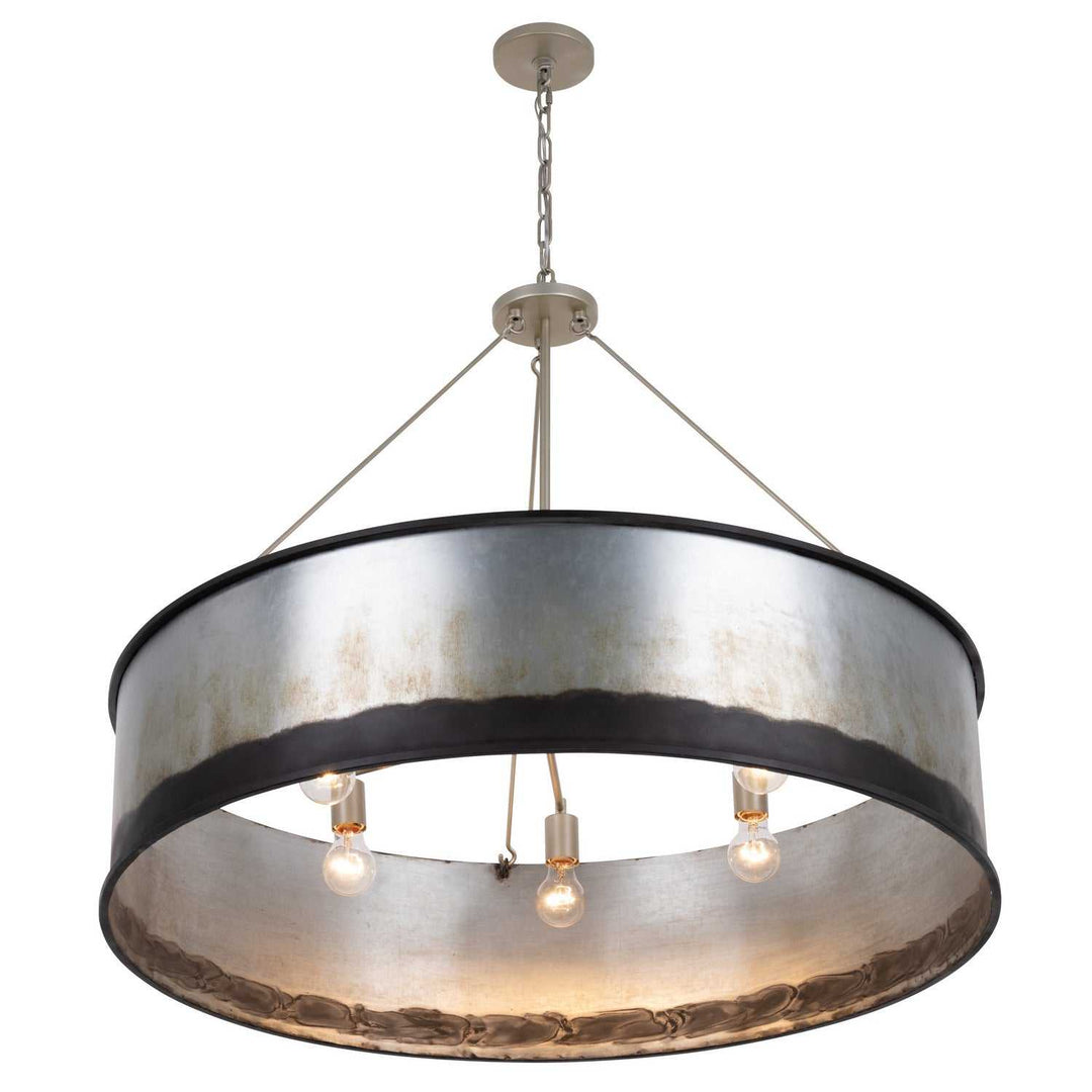 Cannery Six Light Pendant in Ombre Galvanized Varaluz