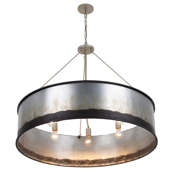 Cannery Six Light Pendant in Ombre Galvanized Varaluz