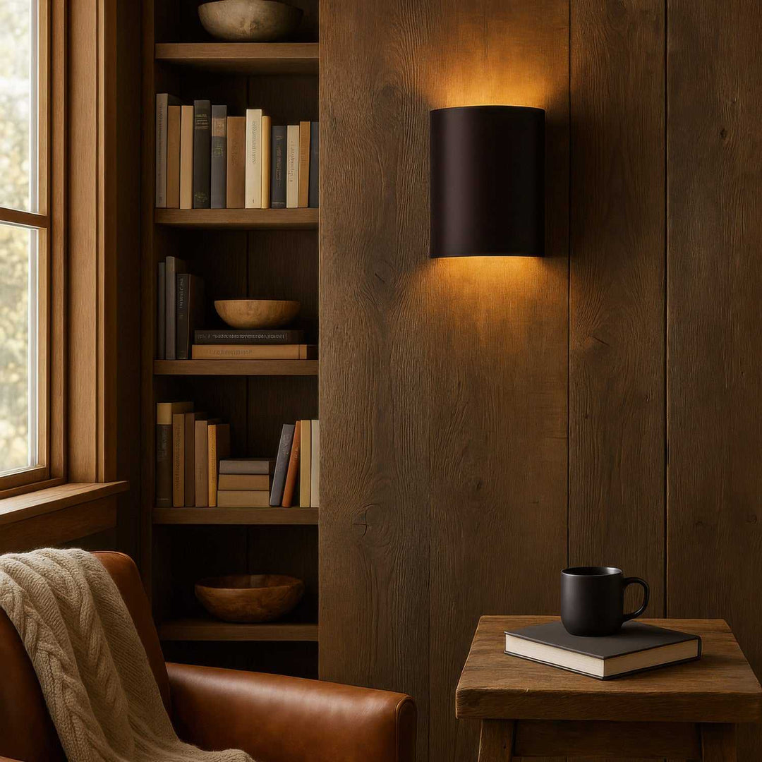 Cannery One Light Wall Sconce in Dark Bronze / French Gold Varaluz