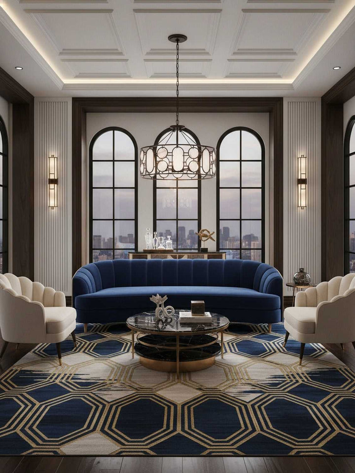 Oval Office Six Light Pendant in Ironclad Varaluz