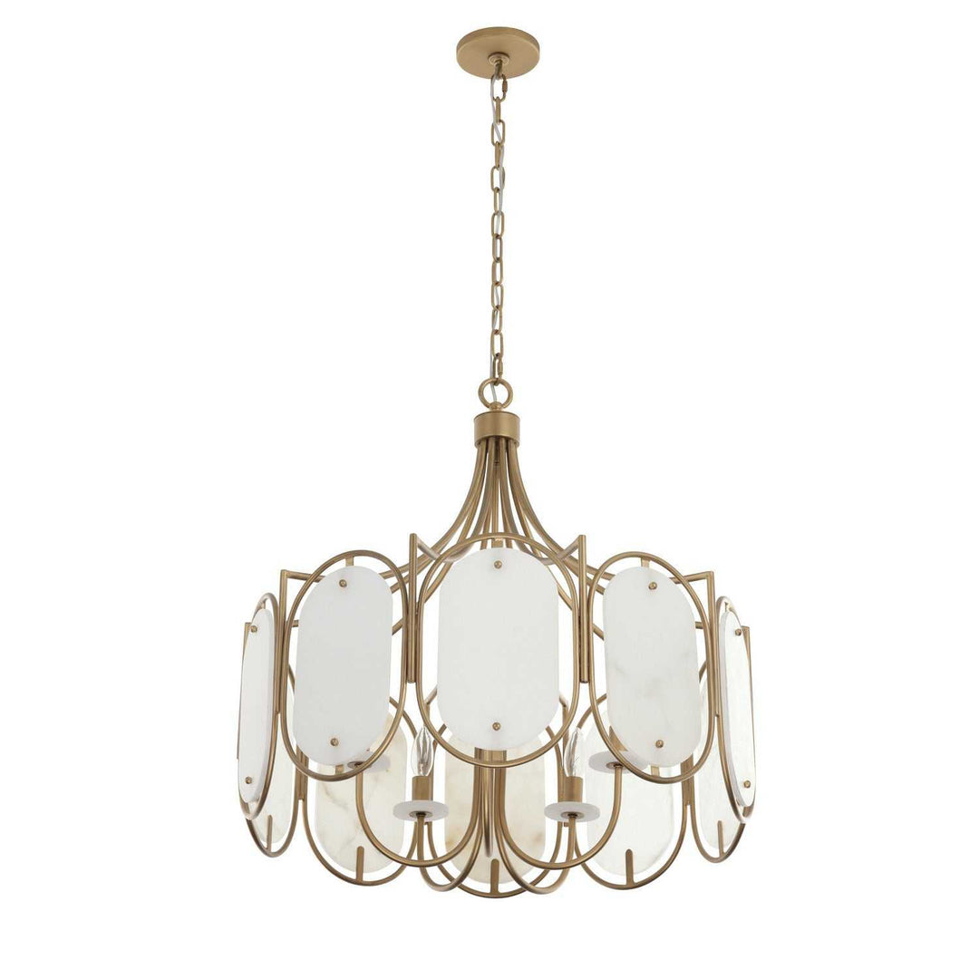 Panelist Five Light Pendant in Brass Kisser Varaluz