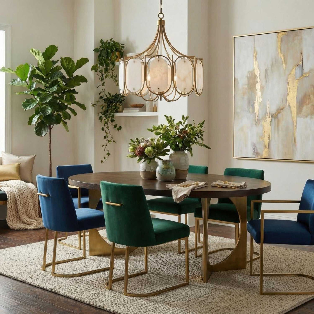 Panelist Five Light Pendant in Brass Kisser Varaluz