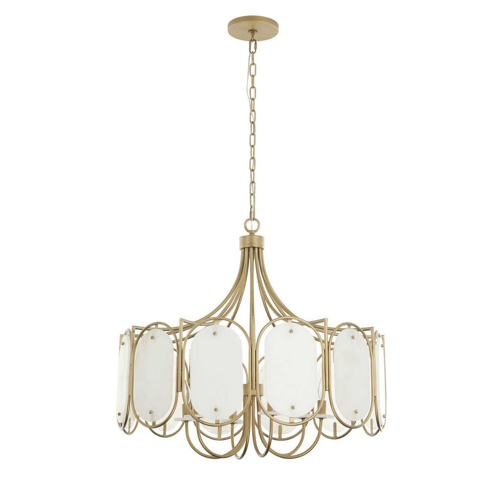 Panelist Six Light Pendant in Brass Kisser Varaluz