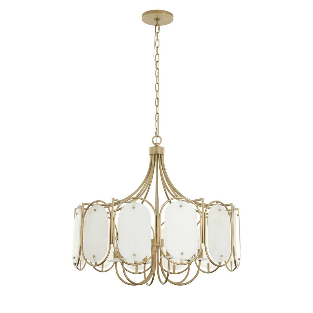 Panelist Six Light Pendant in Brass Kisser Varaluz