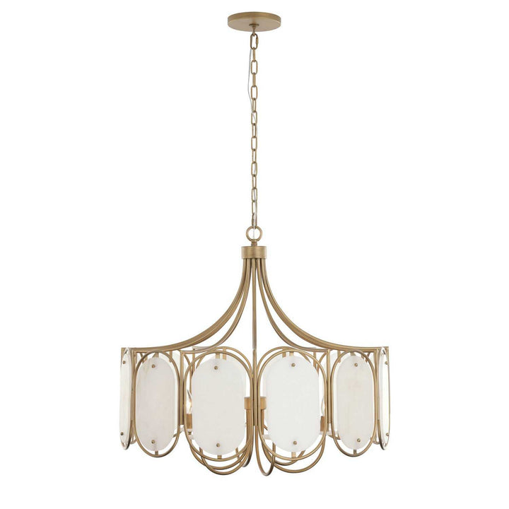Panelist Six Light Pendant in Brass Kisser Varaluz