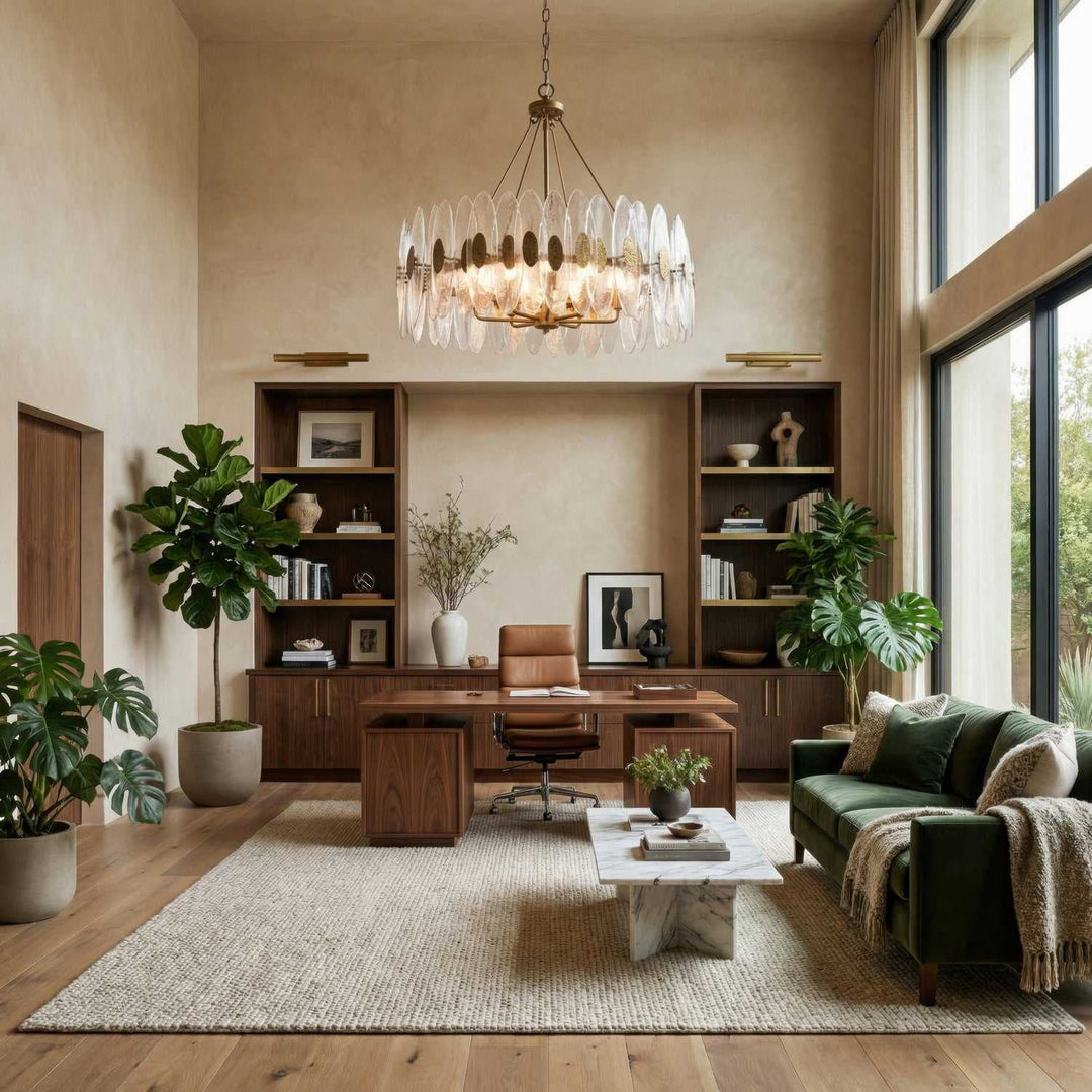 Aurora Eight Light Pendant in Havana Gold Varaluz