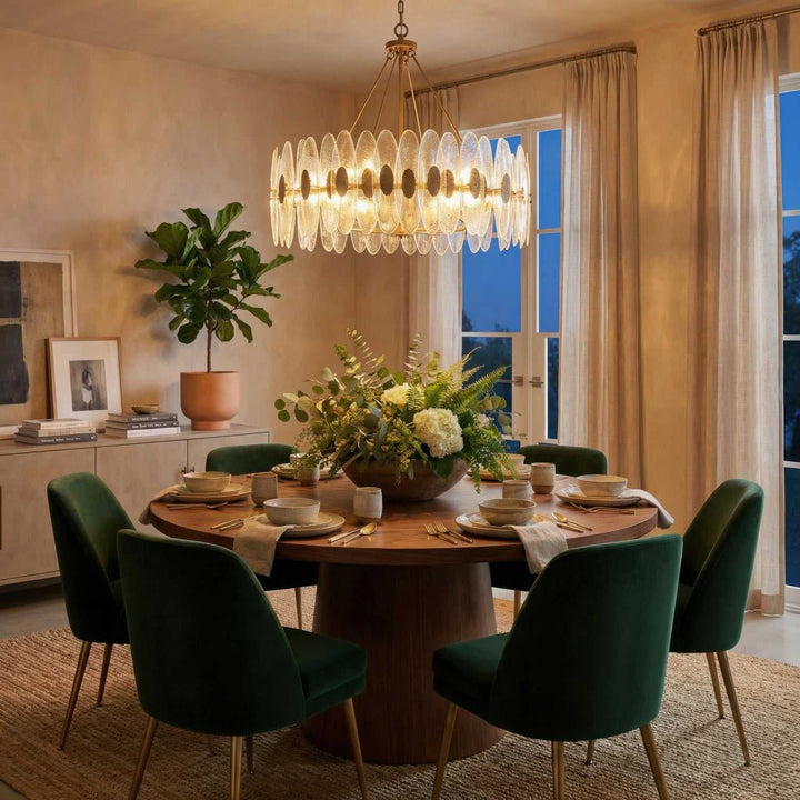 Aurora Eight Light Pendant in Havana Gold Varaluz