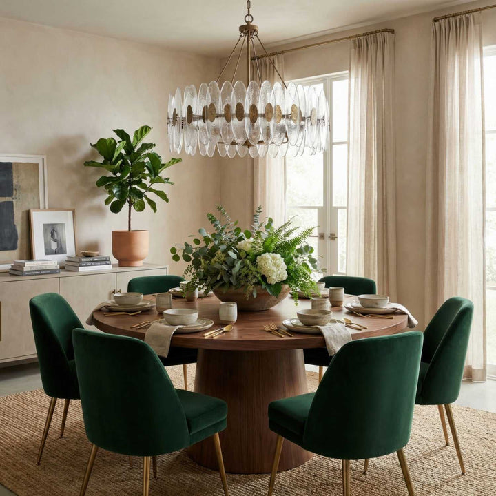 Aurora Eight Light Pendant in Havana Gold Varaluz