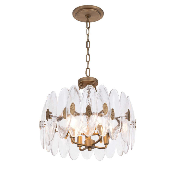 Aurora Four Light Semi-Flush Mount in Havana Gold Varaluz