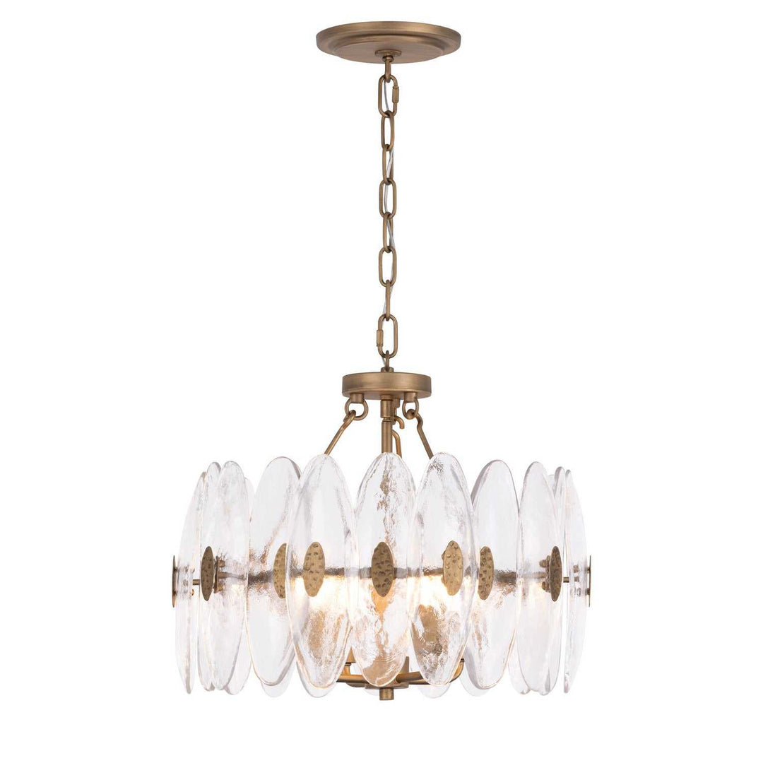 Aurora Four Light Semi-Flush Mount in Havana Gold Varaluz
