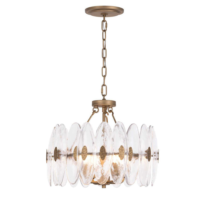 Aurora Four Light Semi-Flush Mount in Havana Gold Varaluz