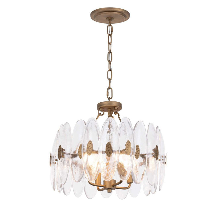 Aurora Four Light Semi-Flush Mount in Havana Gold Varaluz