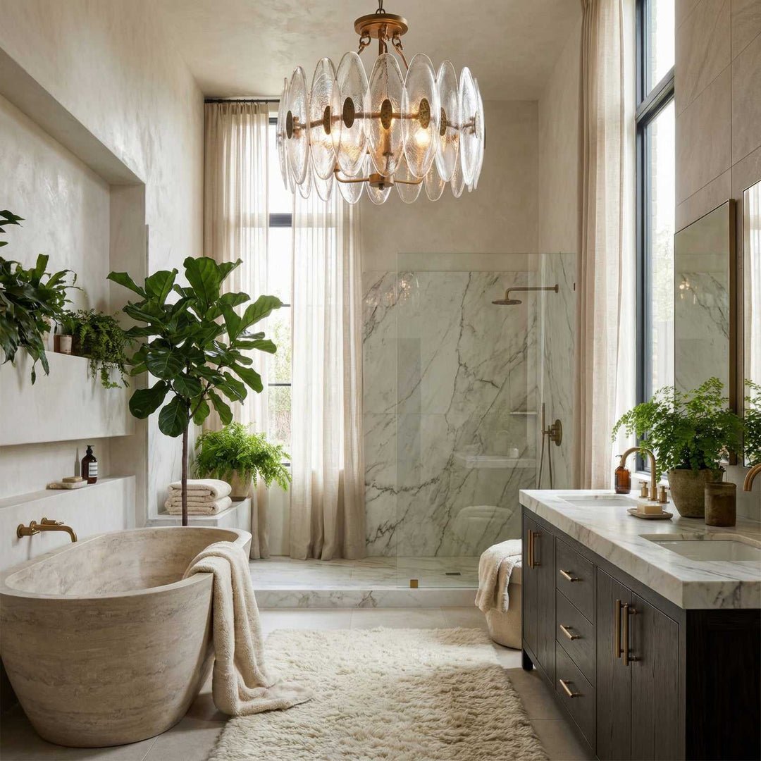 Aurora Four Light Semi-Flush Mount in Havana Gold Varaluz