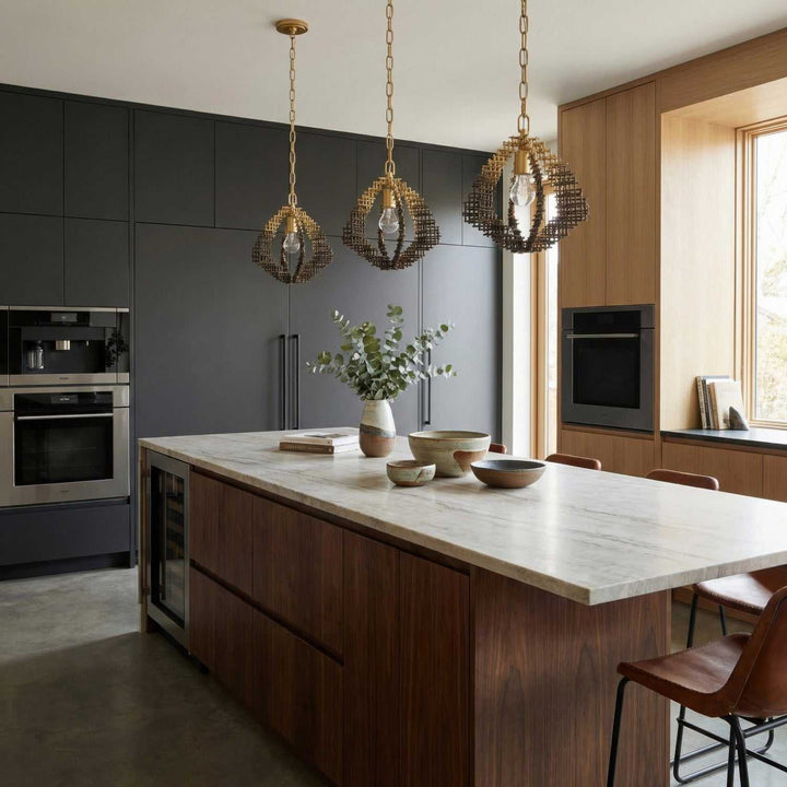 Construct One Light Pendant in Dark Bronze / French Gold Varaluz