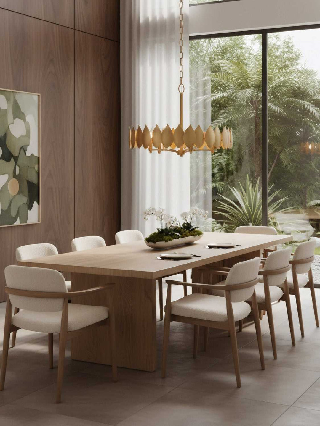 Petal Reign Five Light Pendant in Brass Kisser Varaluz