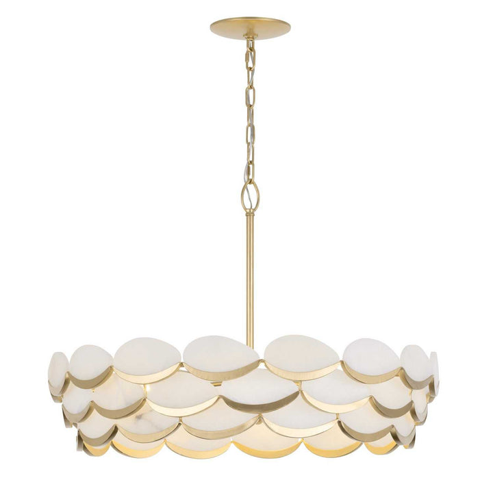 High Tide Eight Light Pendant in French Gold Varaluz