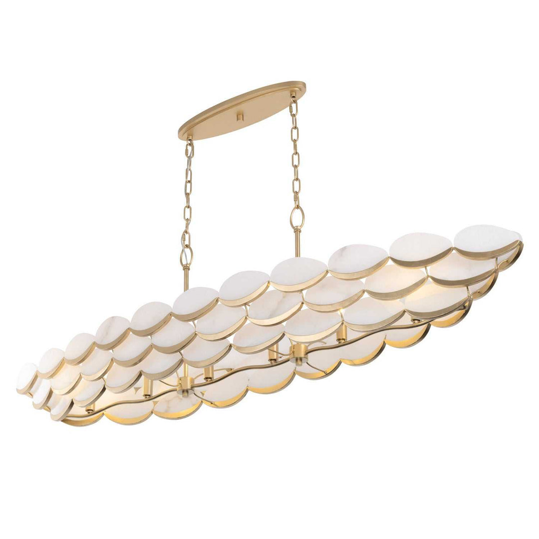 High Tide Six Light Pendant in French Gold Varaluz