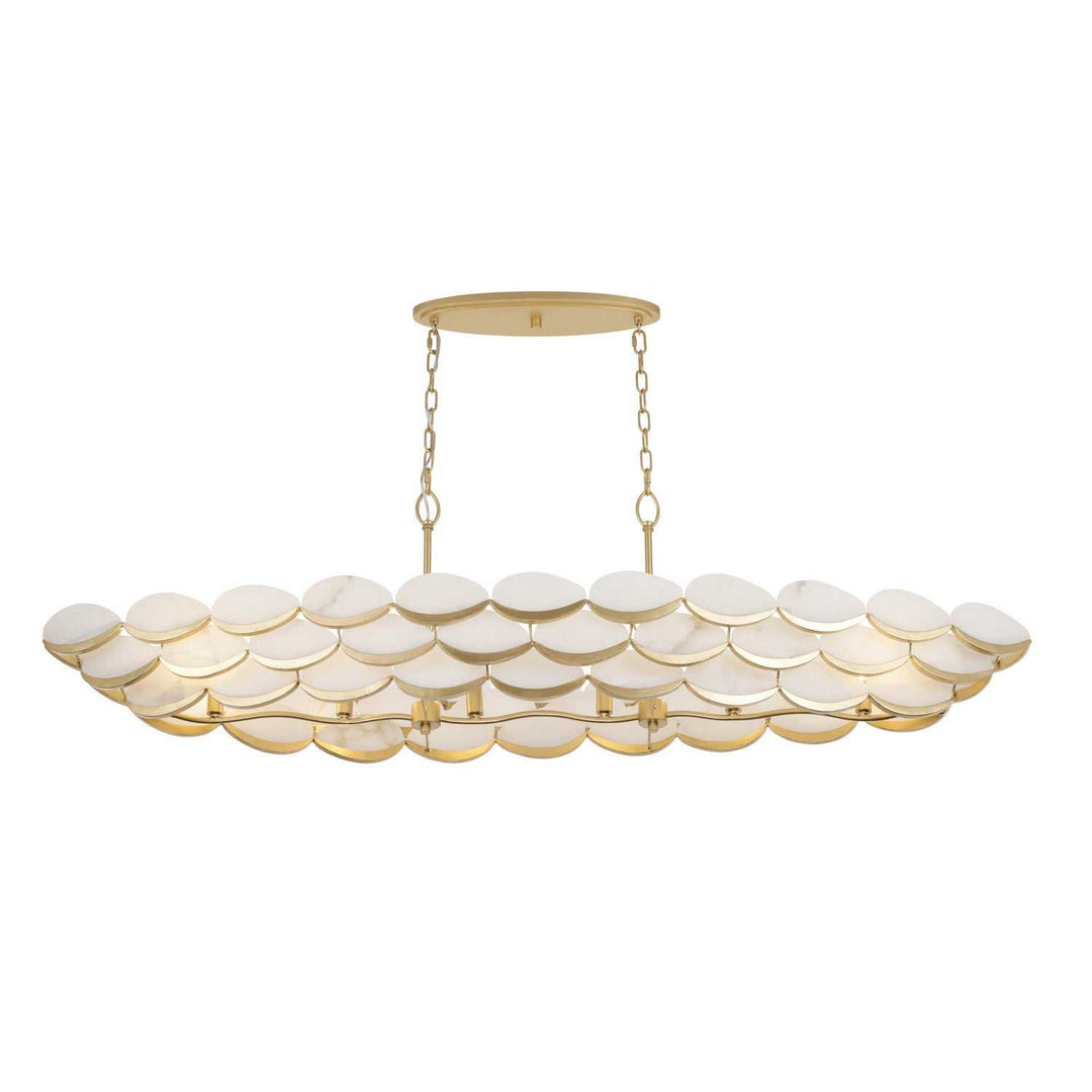 High Tide Six Light Pendant in French Gold Varaluz