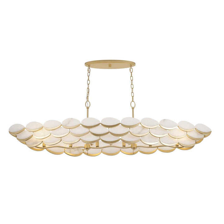High Tide Six Light Pendant in French Gold Varaluz