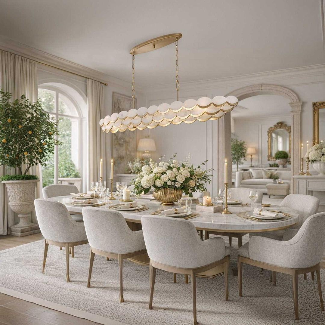 High Tide Six Light Pendant in French Gold Varaluz
