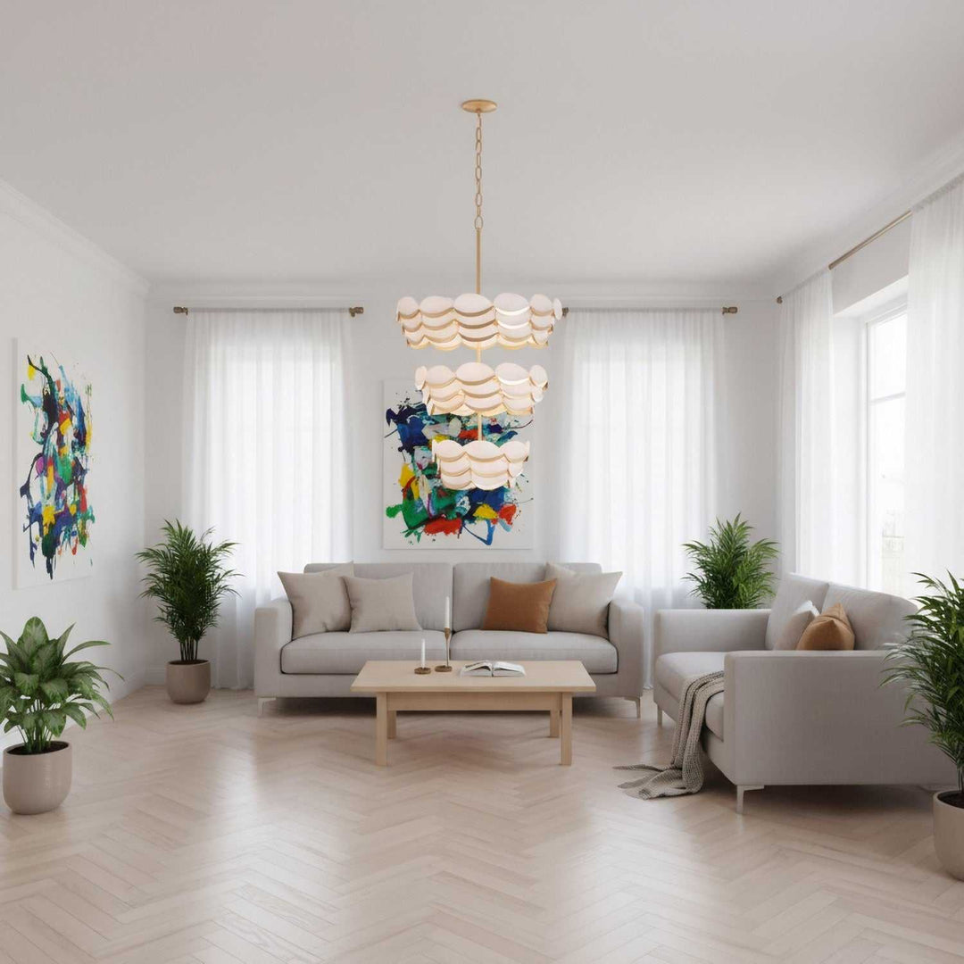 High Tide 11 Light Pendant in French Gold Varaluz