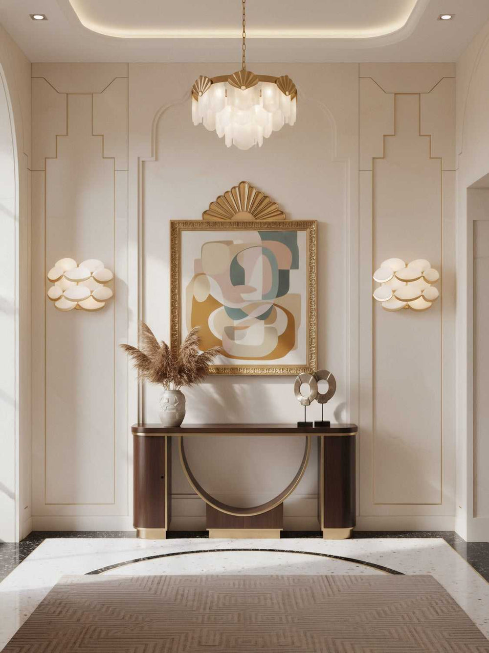 High Tide Two Light Wall Sconce in French Gold Varaluz