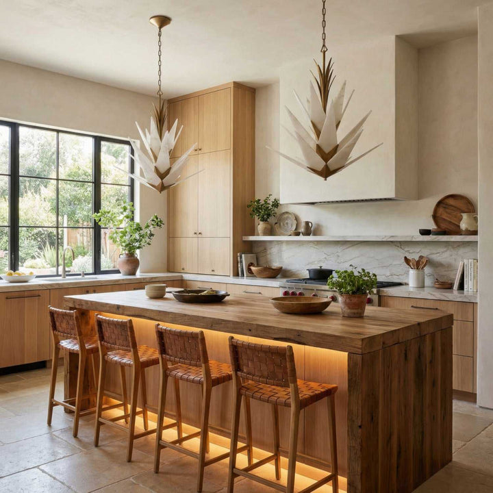 Mojave Nine Light Pendant in Havana Gold Varaluz