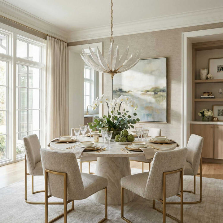 Zanara Six Light Pendant in Gold Dust Varaluz
