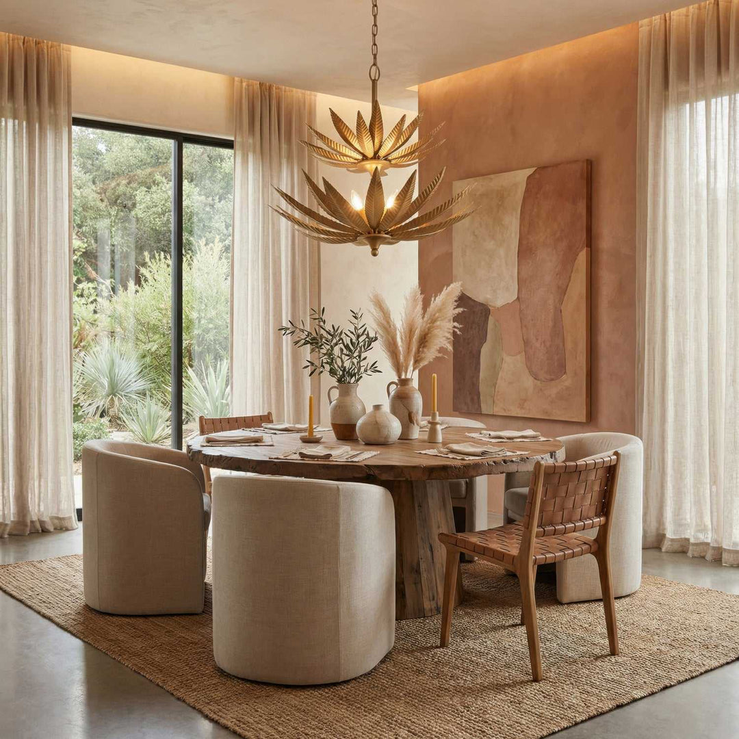 Zanara Nine Light Pendant in Brass Kisser Varaluz