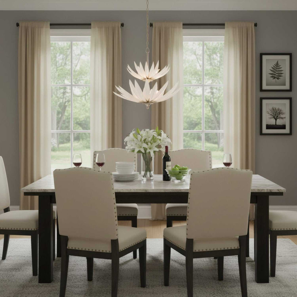 Zanara Nine Light Pendant in Gold Dust Varaluz