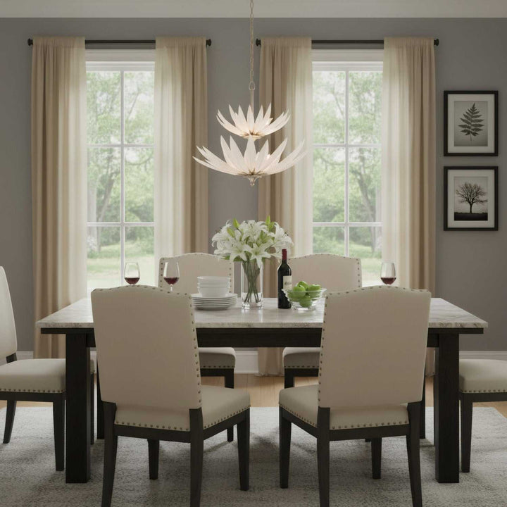 Zanara Nine Light Pendant in Gold Dust Varaluz