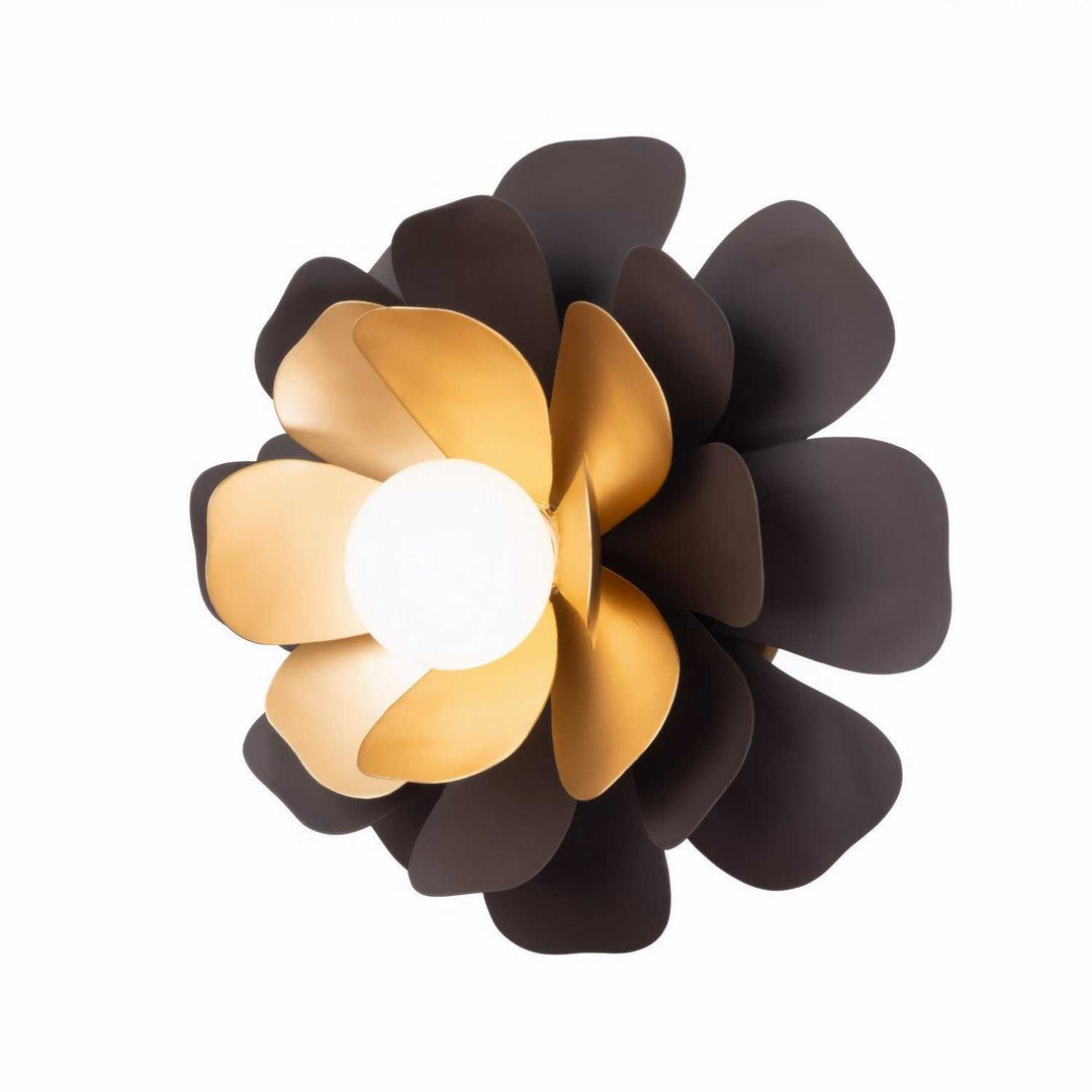 Botanic Panic One Light Wall or Flush Mount in Dark Bronze / French Gold Varaluz