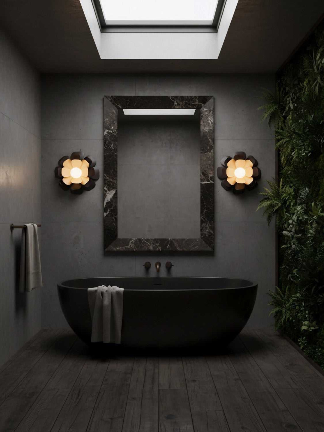 Botanic Panic One Light Wall or Flush Mount in Dark Bronze / French Gold Varaluz