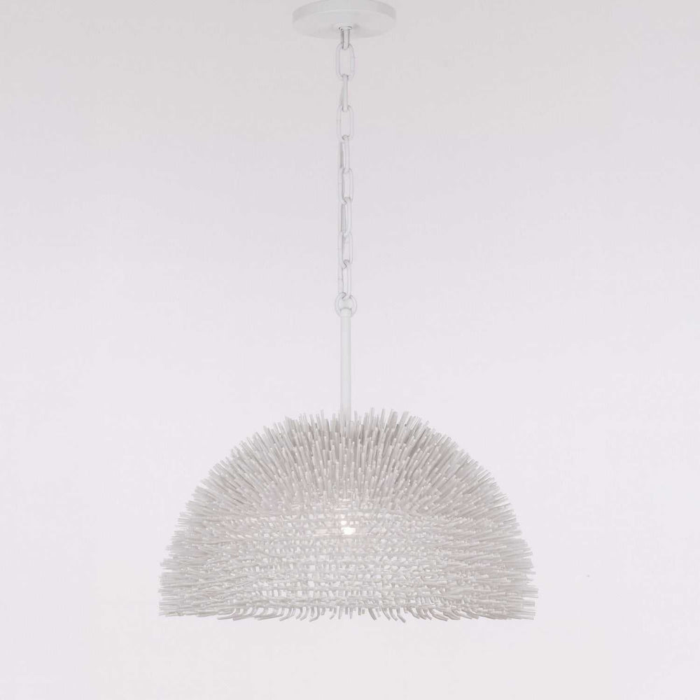 Urchin One Light Pendant in White Varaluz