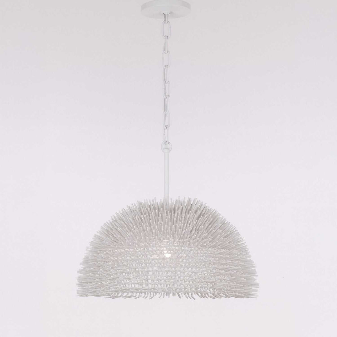 Urchin One Light Pendant in White Varaluz