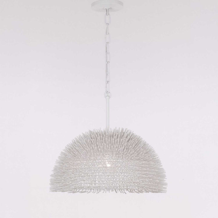 Urchin One Light Pendant in White Varaluz