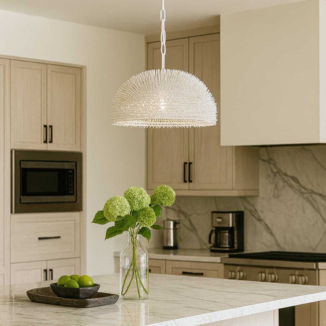 Urchin One Light Pendant in White Varaluz